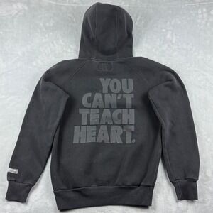 HYPERFLY You Can't Teach‎ Heart Black Graphic Hoodie Sweatshirt Mens Size M